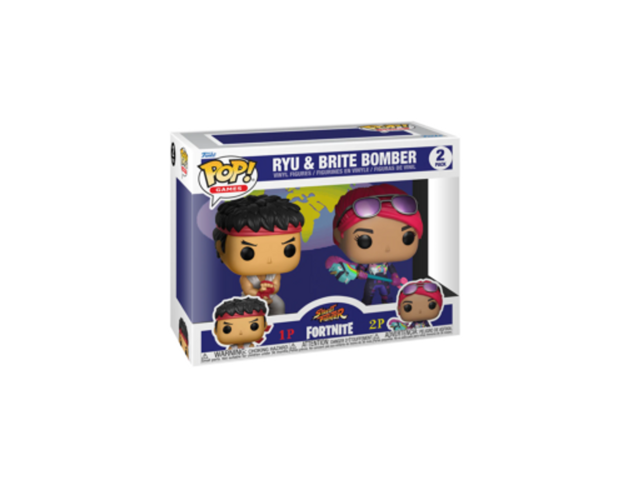 Funko POP! Games: Street Fighter and Fortnite Ryu and Brite Bomber