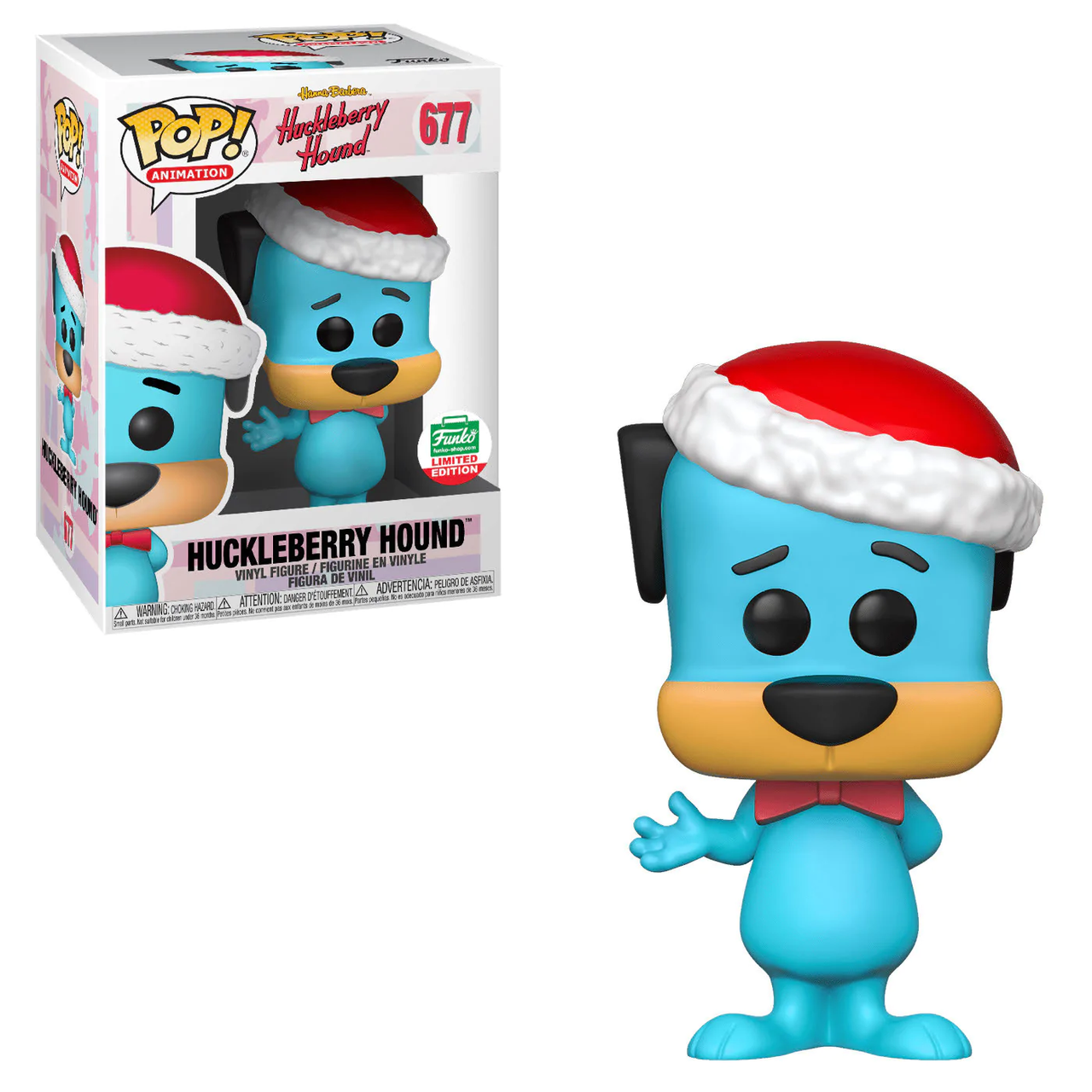 Funko Pop! Huckleberry Hound – Sonderausgabe Mit Nikolausmütze | Vinyl-Figur Ca. 10,2 Cm | Hanna-Barbera Sammlerfigur