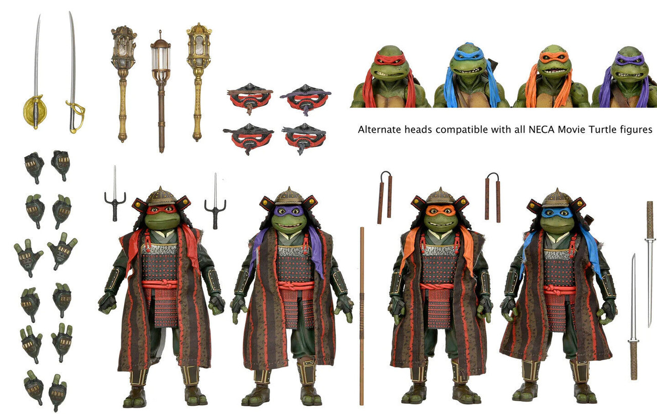 NECA Teenage Mutant Ninja Turtles Turtles in Time Samurai Turtles