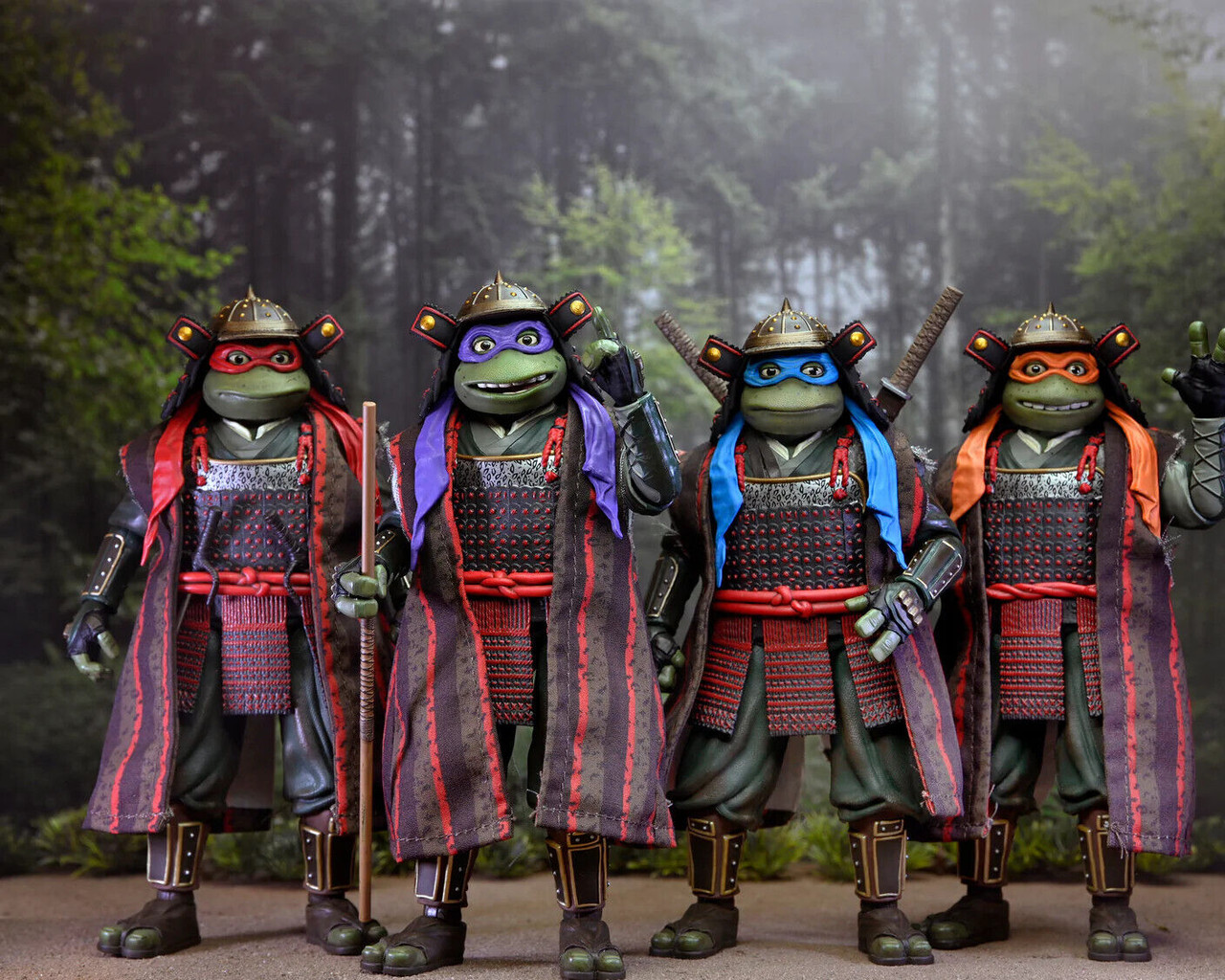 NECA Teenage Mutant Ninja Turtles Turtles in Time Samurai Turtles