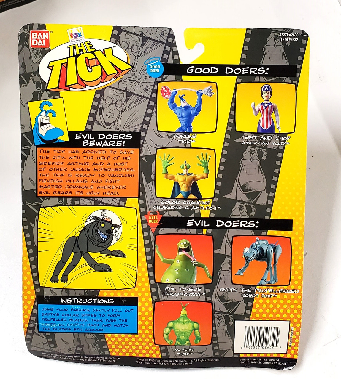 Bandai The Tick Skippy The Propellerized Robot Dog Action Figure