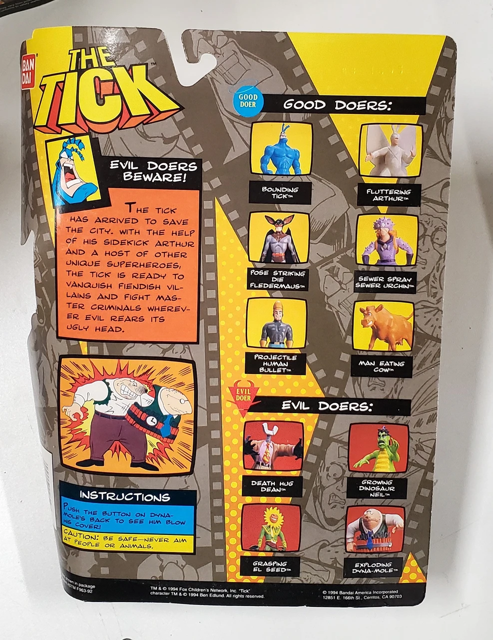 Tick Explode Bandai The Tick Exploding Dyna-Mole Action Figure