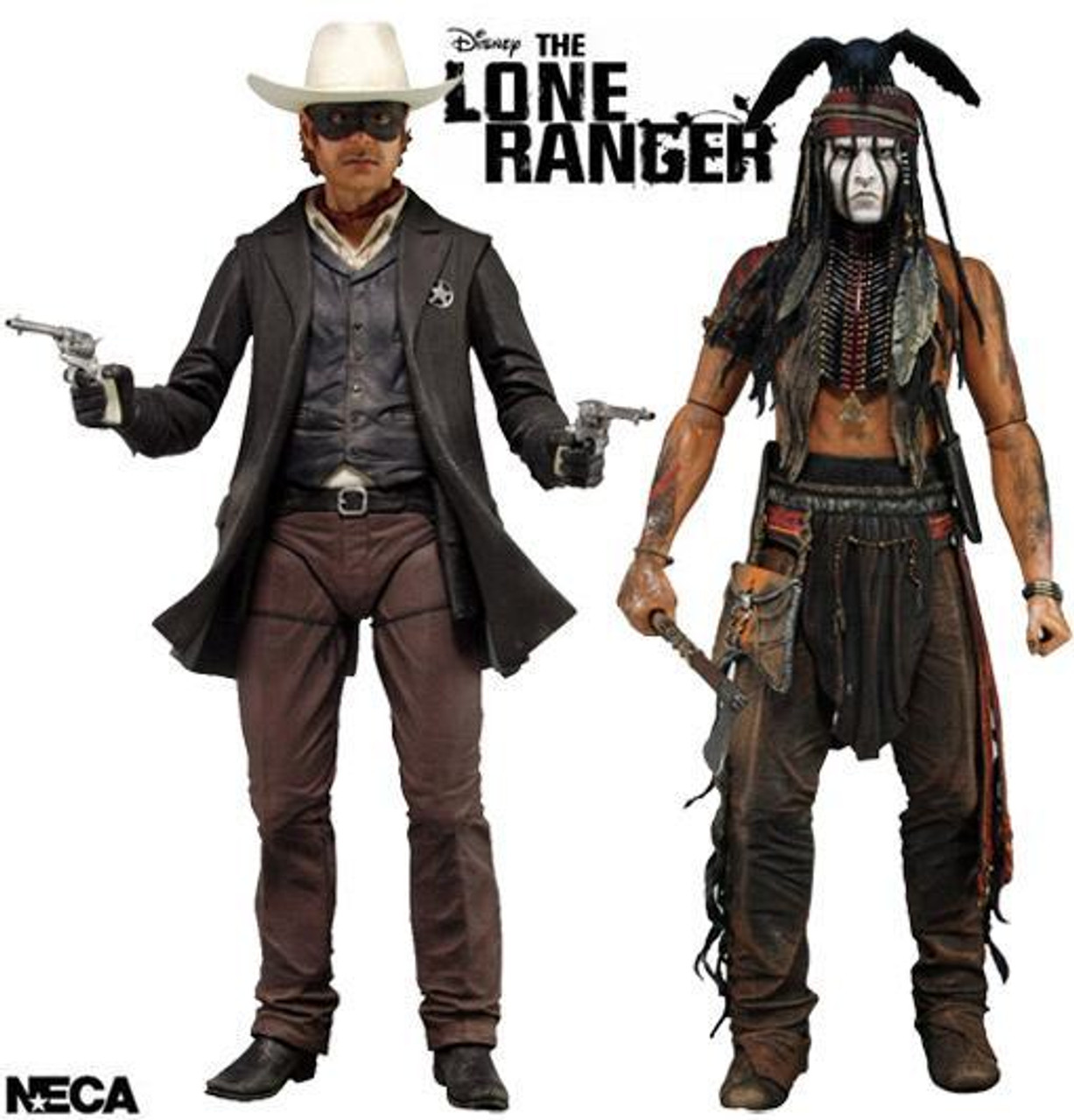 NECA The Lone Ranger and Tonto 1/4 Scale Action Figure set