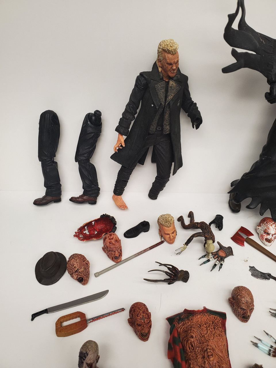 Horror action figures parts and accessories lot Jason Freddy Myers  Leatherface