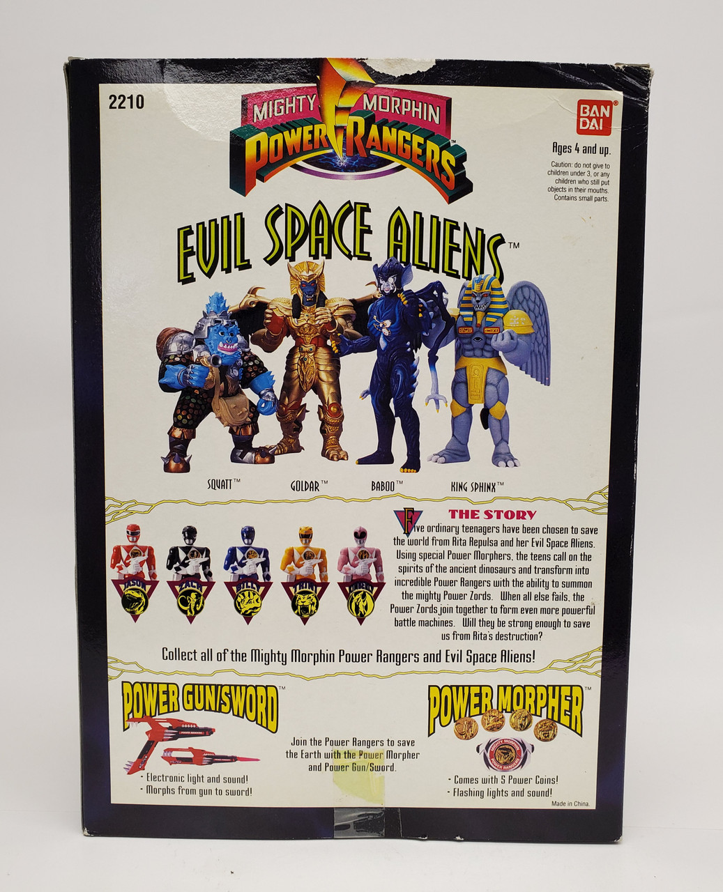 BanDai (1994) Power Rangers Deluxe Evil Space Aliens Squatt (open box)