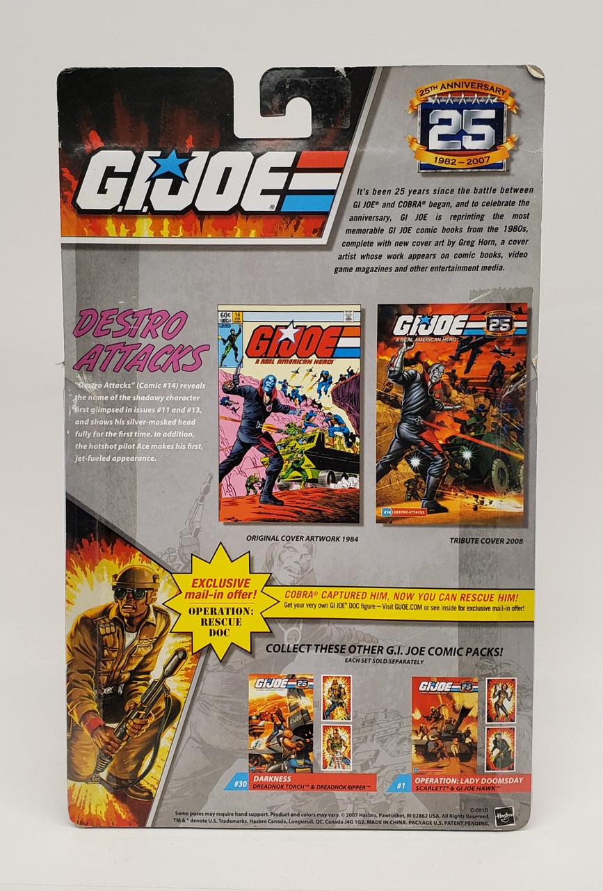 GI Joe Comic Packs Destro vs Cpl. Breaker Action Figure 3.75 Inches