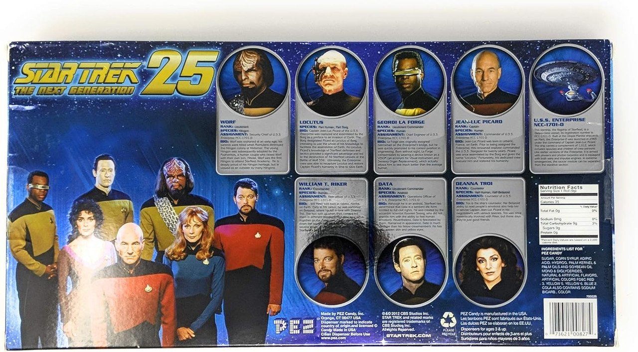 Star Trek: The Next Generation Pez Set Wal-Mart Exclusive