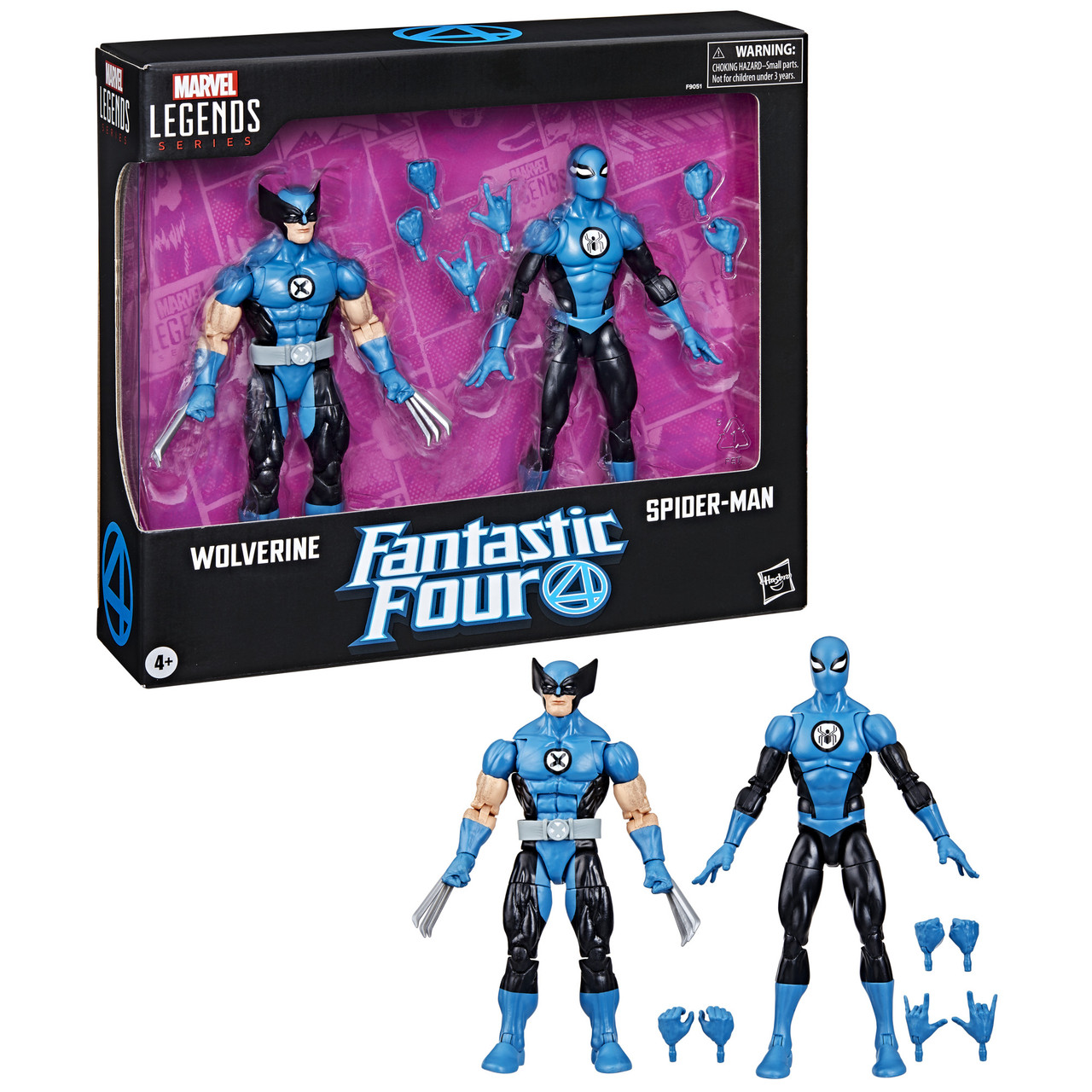 Hasbro Marvel Legends Fantastic 4 Wolverine and Spider-Man 2 pack