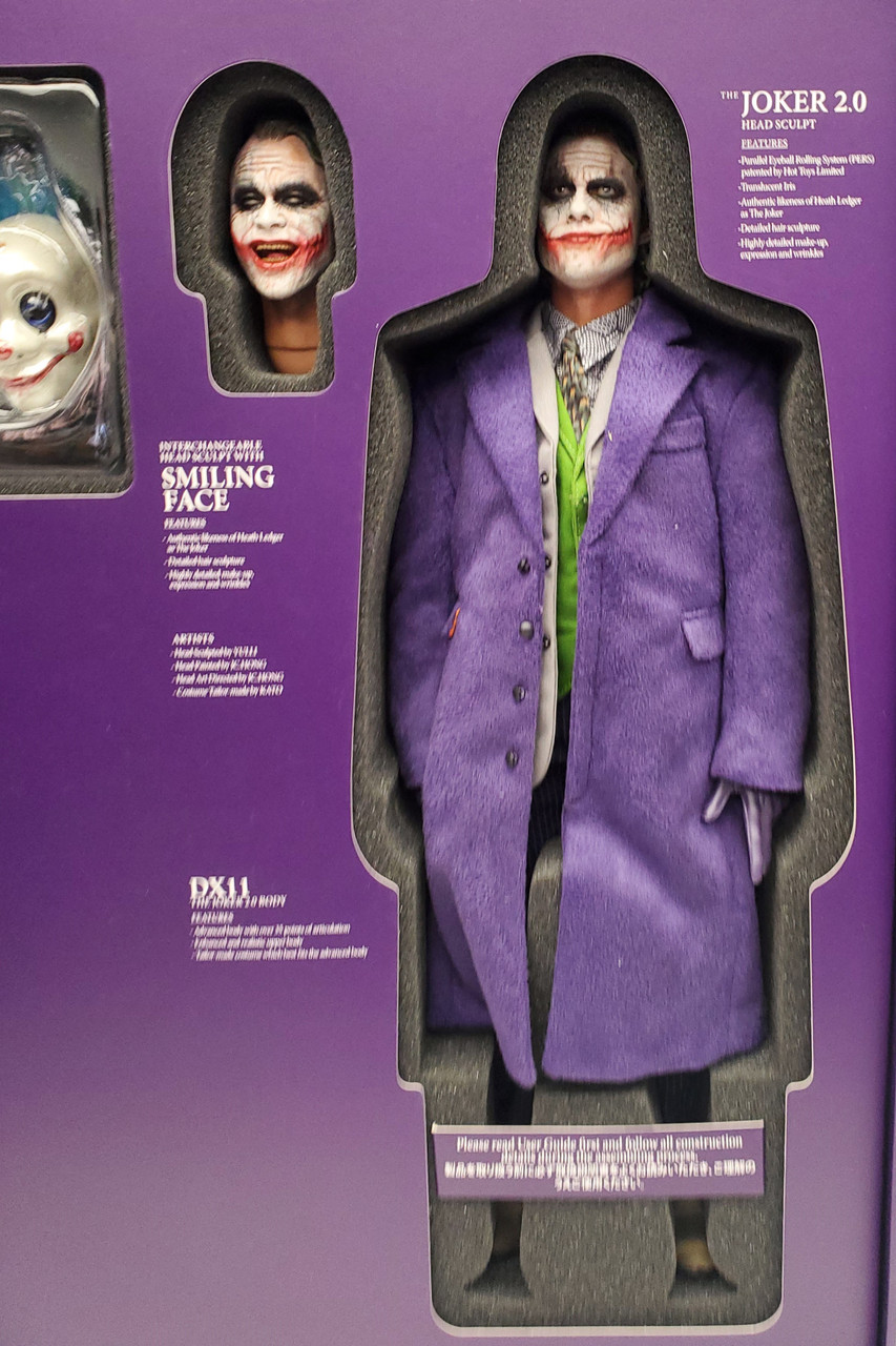 Hot Toys Batman The Dark Knight Joker 2.0 DX11 1/6 Scale Figure SIDESHOW  EXCLUSIVE (Open box)