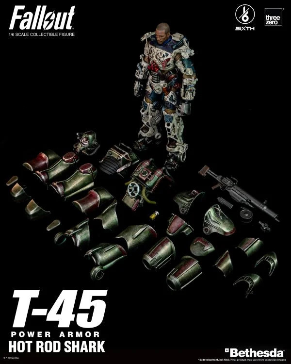 Threezero Fallout T-45 Hot Rod Shark Power Armor 1/6 Scale Action