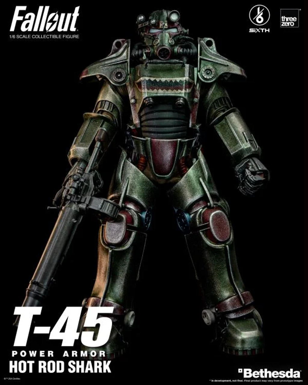 その他 Fallout T-45 Power Armor Hot Rod Shark T-45 Hot Rod Shark Armor Pack Sixth Scale Figure Accessory