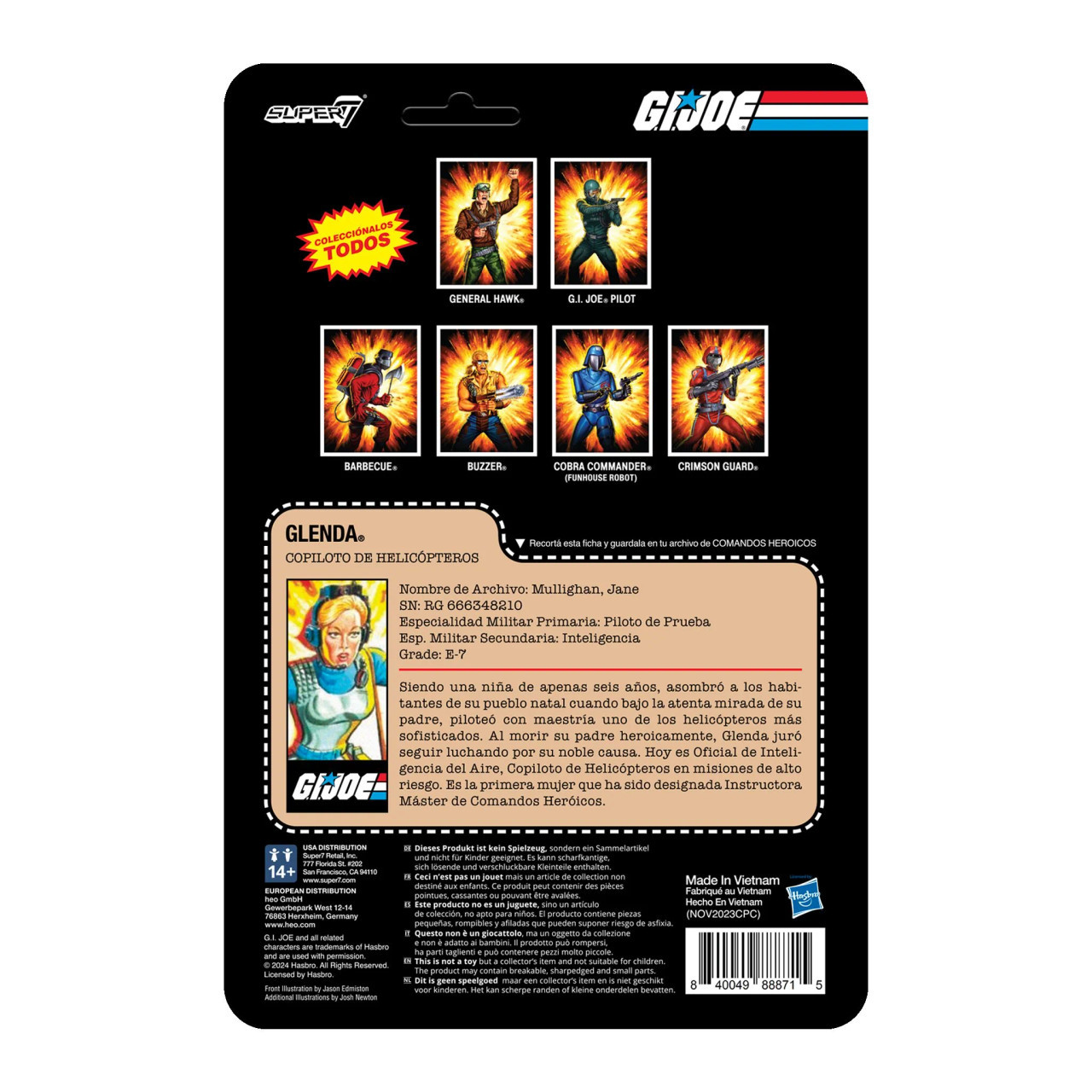 Super7 G.I. Joe ReAction Figures - Glenda and Cobra Mortal JOE