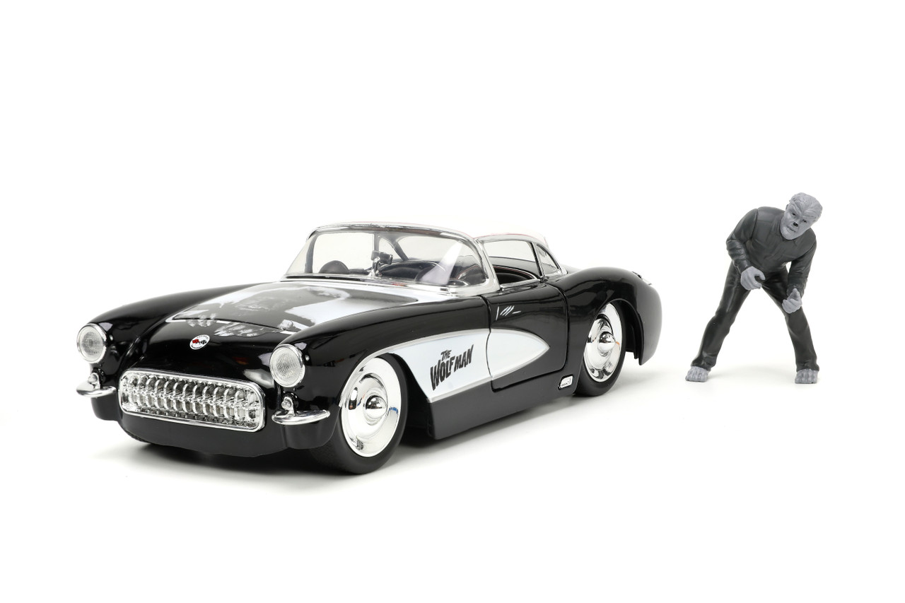 Universal Monsters Wolfman and 1957 Chevrolet Corvette 1/24th