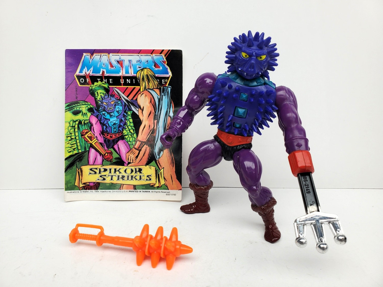Mattel (1984) MOTU SPIKOR action figure with comic
