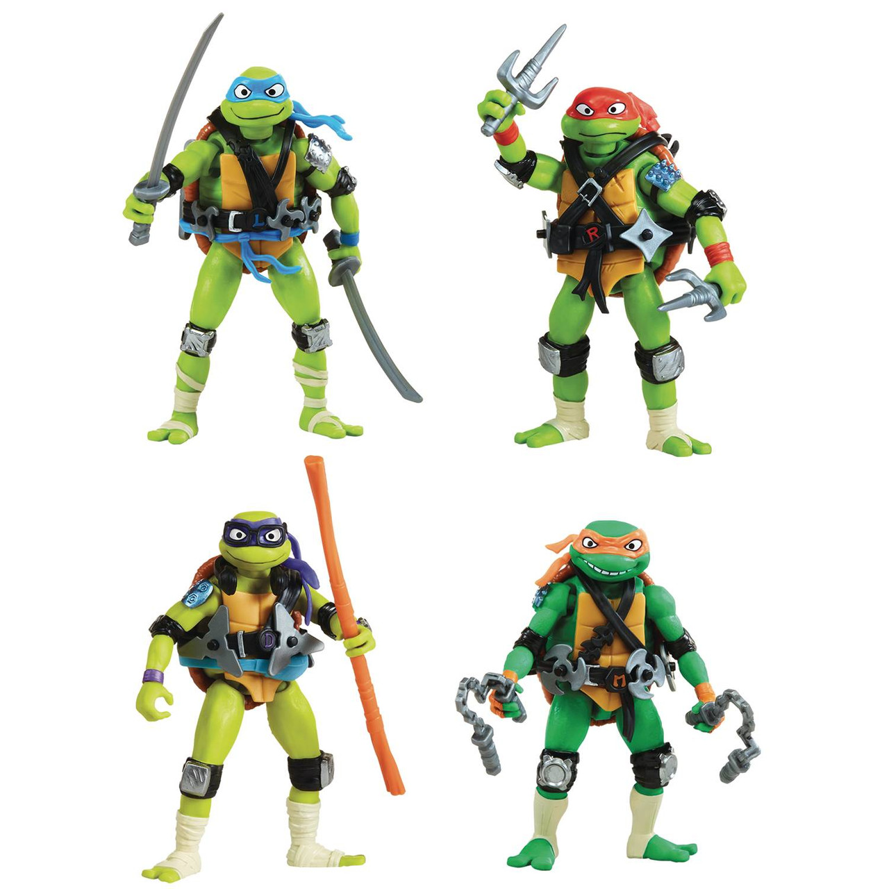 ミュータントタートルズ　turtle in time PLAYMATES Playmates TMNT Mix N' Match Turtles Action Figure 4 Pack