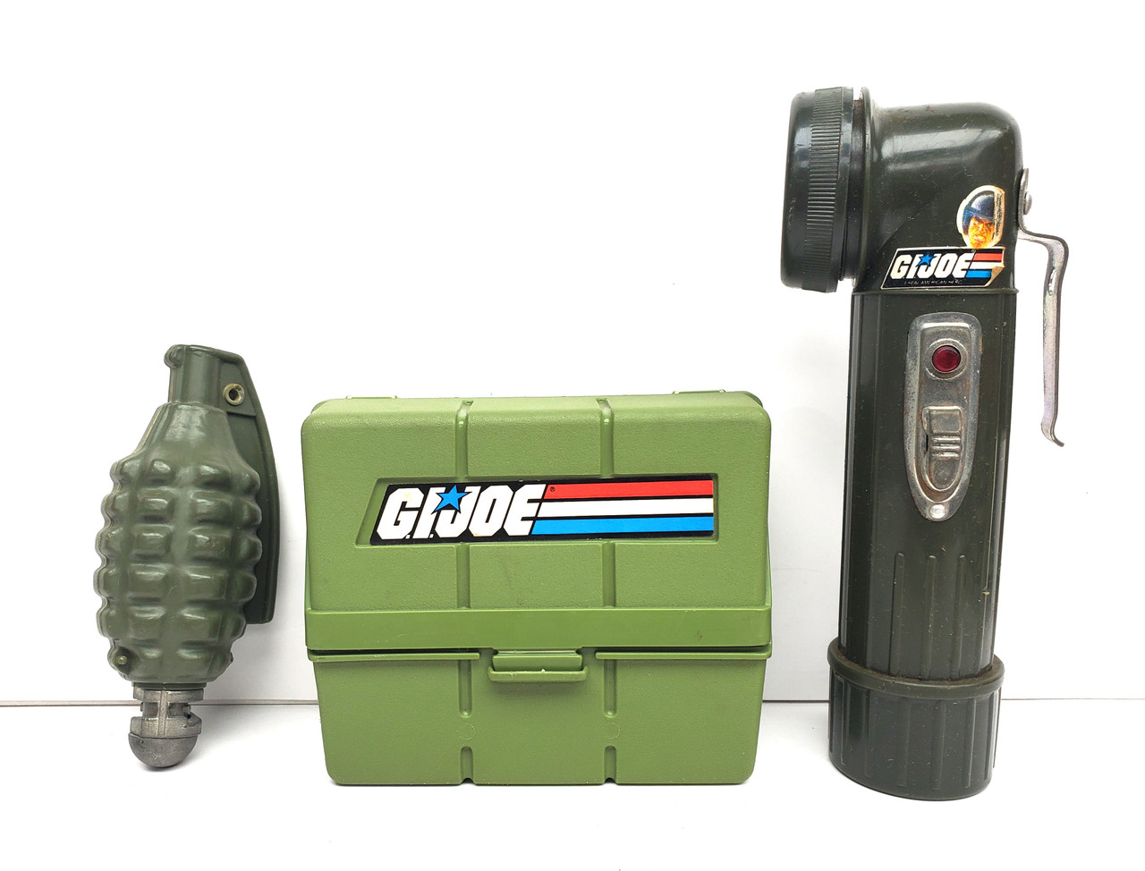 Nasta/ Hasbro GI JOE (1982) Roleplay lot, Flashlight, Grenade and