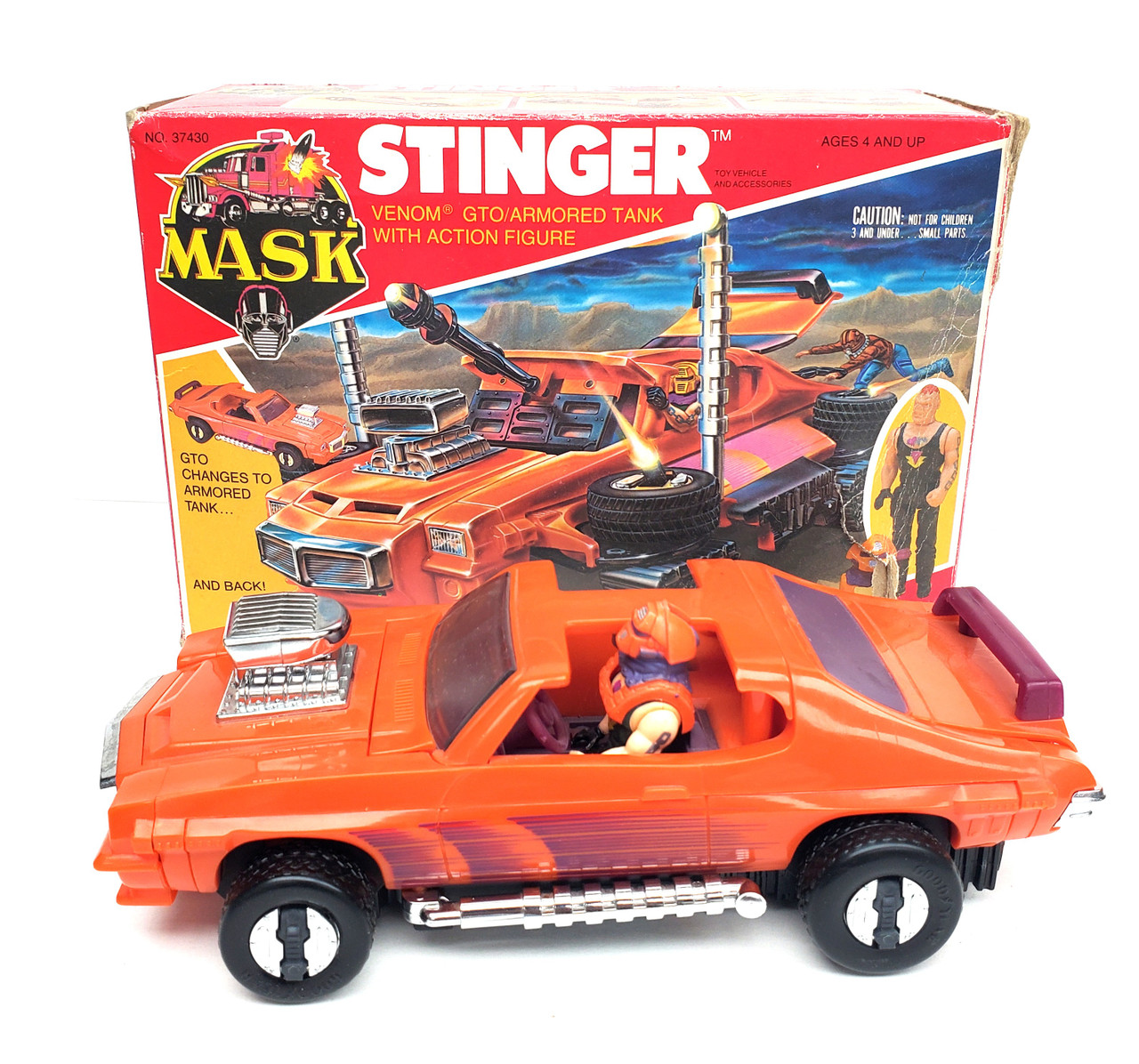 Kenner (1986) M.A.S.K. Stinger and Bruno Sheppard with Box