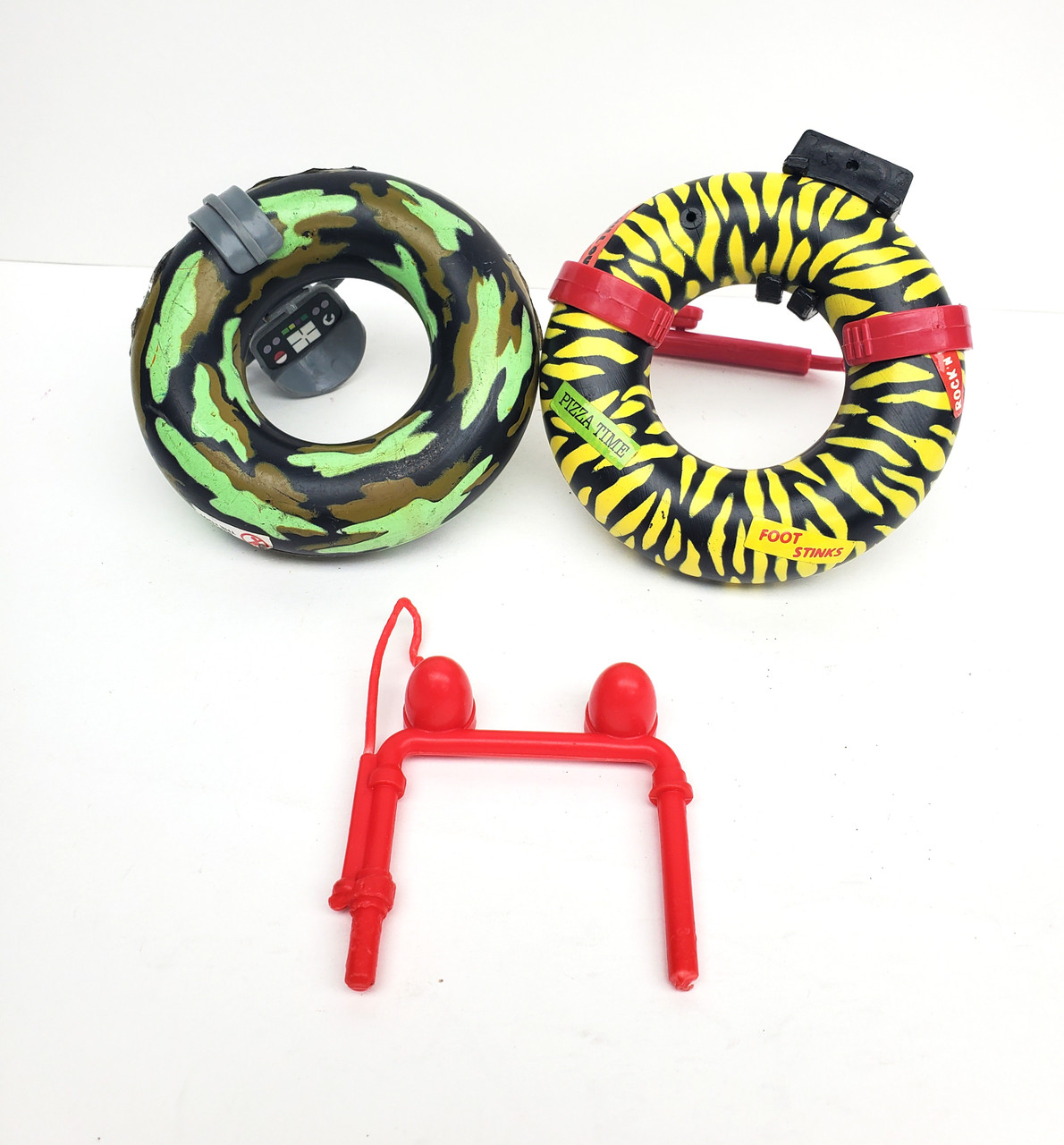 Playmates (1989) TMNT Party Tube and Military Tube parts lot
