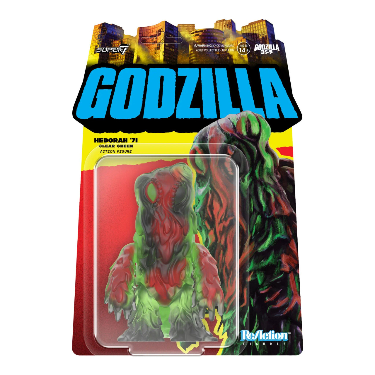 マーミット　ヘドラ　Godzilla Hedorah ダークグリーンクリアラメ Toho ReAction Figures Hedorah (Clear Green)