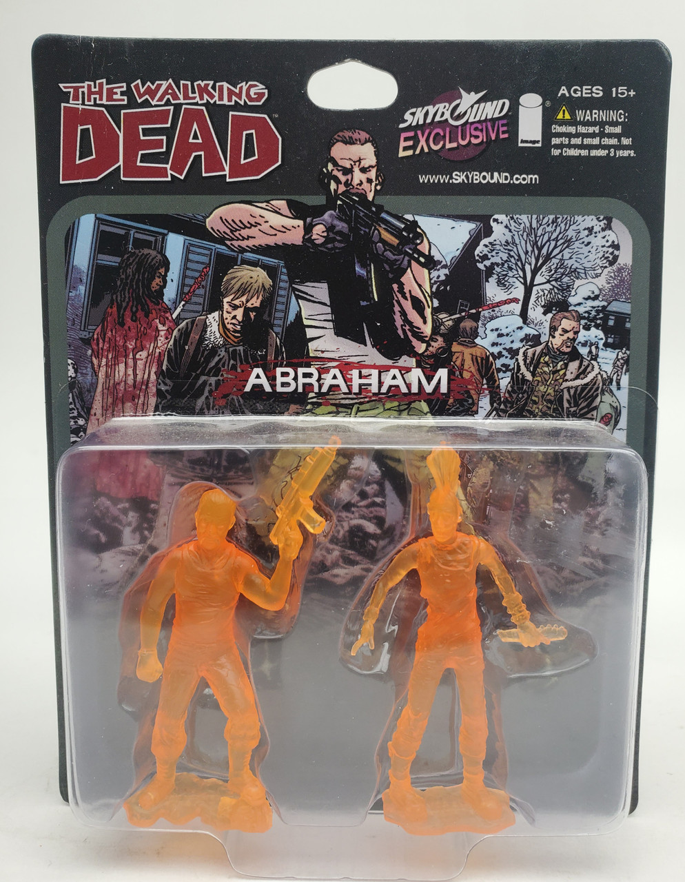 Skybound The Walking Dead Abraham and Walker orange mini figure set