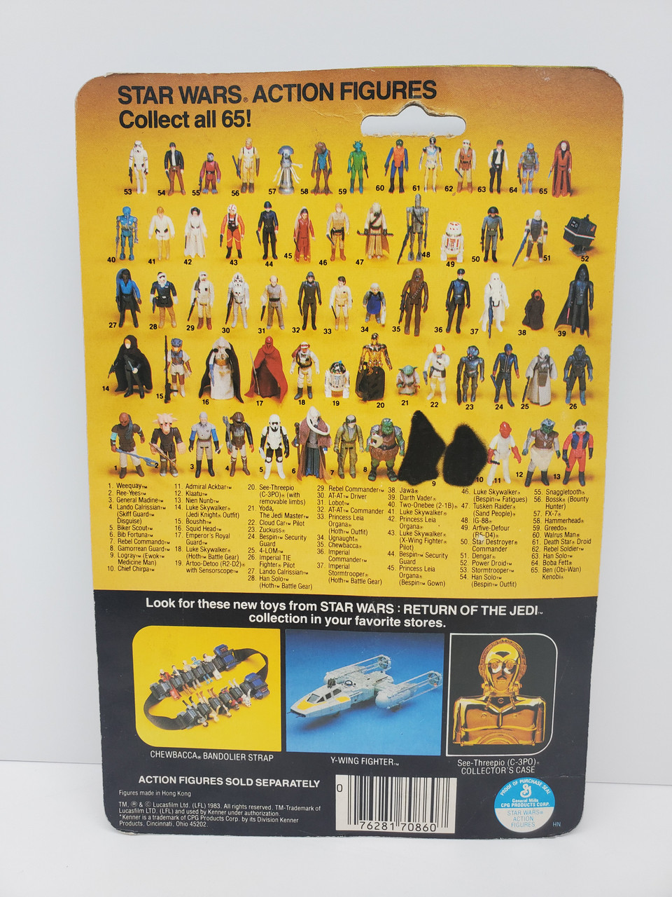 Kenner (1983) Star Wars Return of the Jedi Rebel Commando 65 back