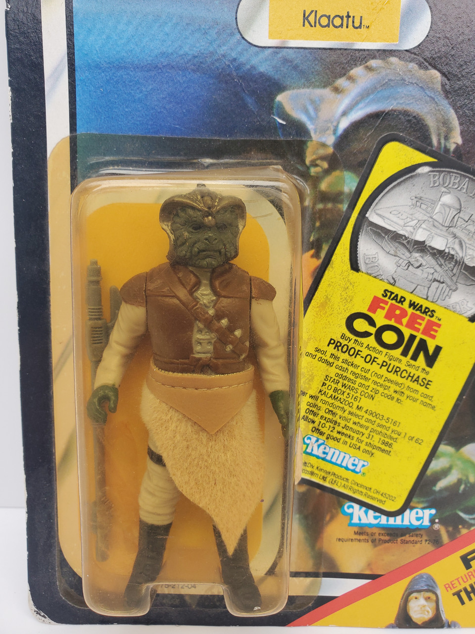 Kenner (1983) Star Wars Return of the Jedi Klaatu 65 back action