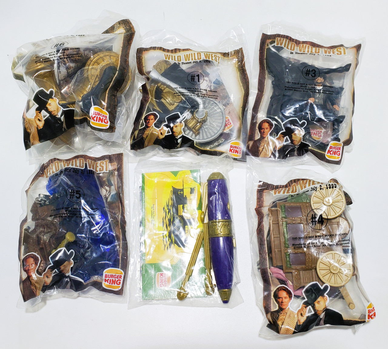 WILD WILD WEST Will Smith Set of Burger King Kids Club toys