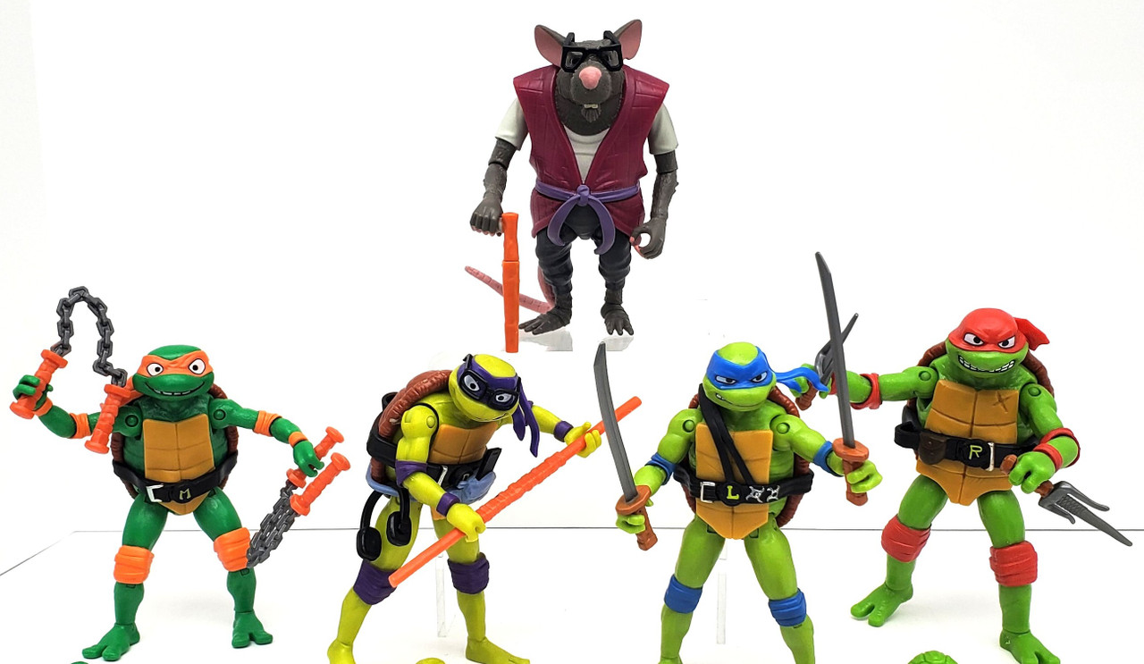 TMNT Mutant Mayhem Mike, Leo, Don, Raph and Splinter action figure
