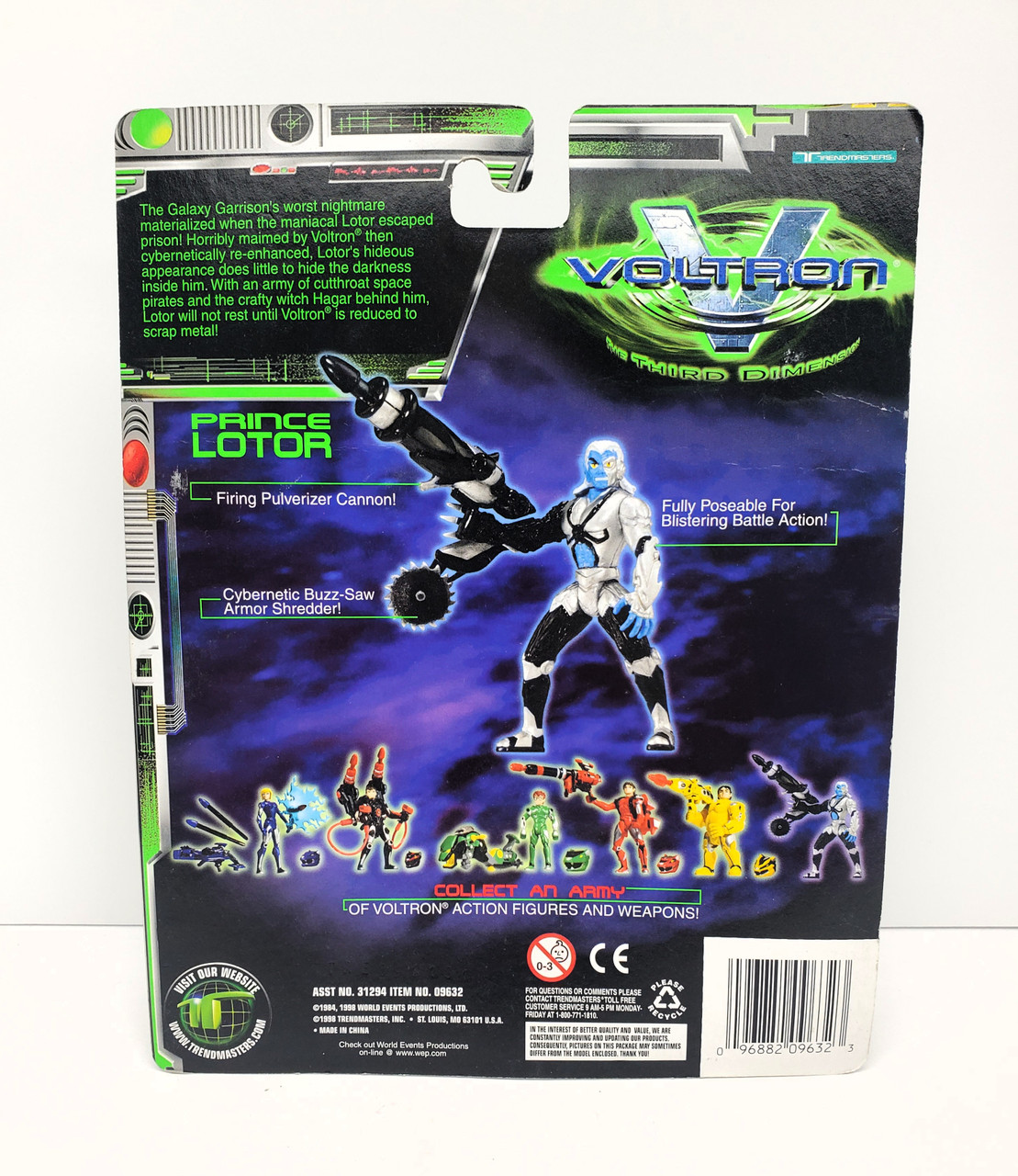 Trendmasters (1998) Voltron The Third Dimension Prince Lotor