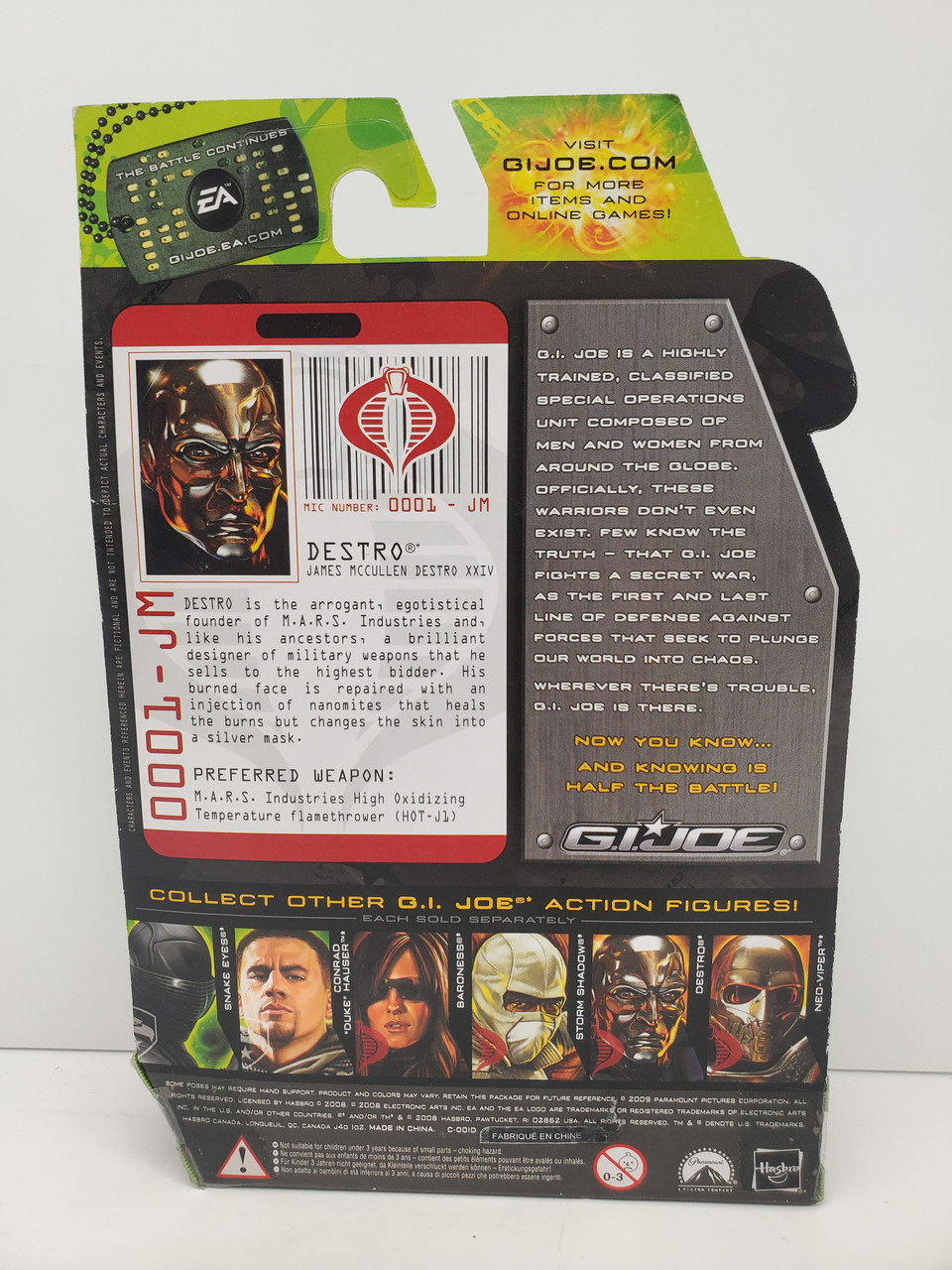 Hasbro (2008) GI Joe The Rise Of Cobra Destro Action Figure