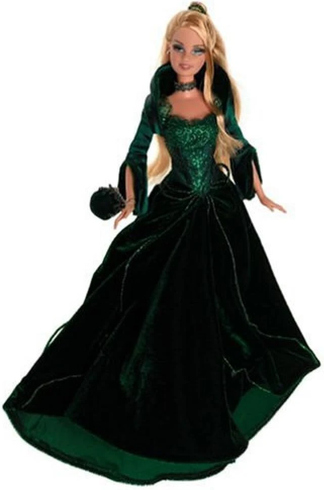 2004 Holiday Celebration Barbie Doll Green Velvet Dress 2004 Holiday Celebration Barbie Doll Green Velvet Dress