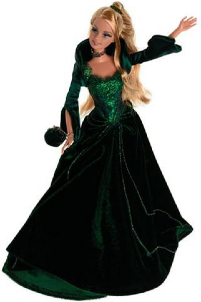 2004 Holiday Celebration Barbie Doll Green Velvet Dress 2004 Holiday Celebration Barbie Doll Green Velvet Dress