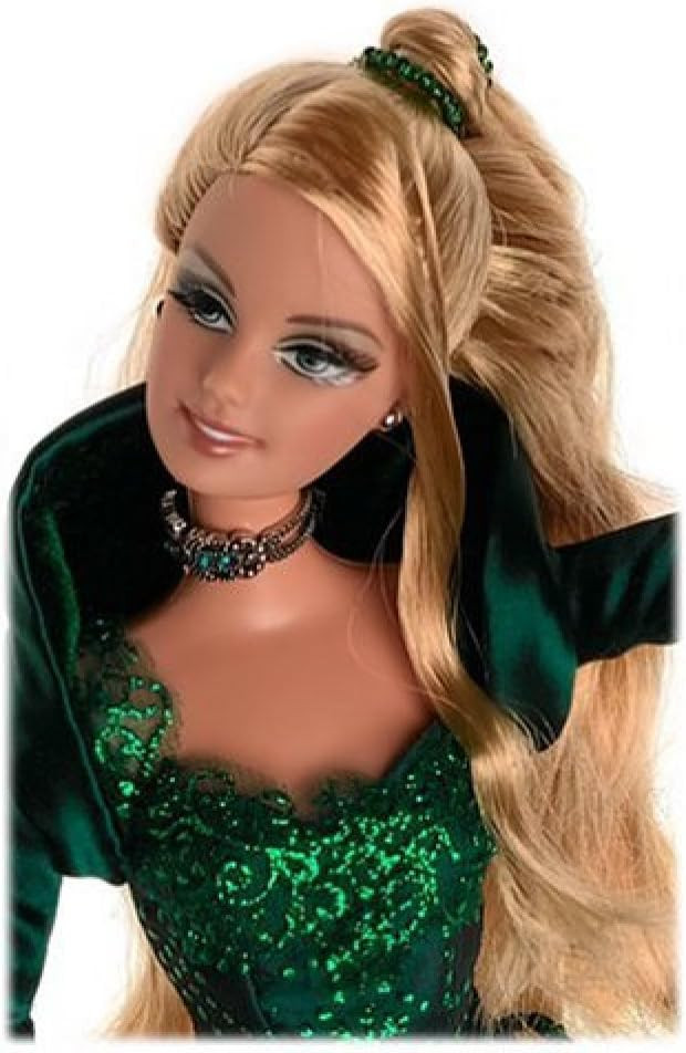2004 Holiday Celebration Barbie Doll Green Velvet Dress