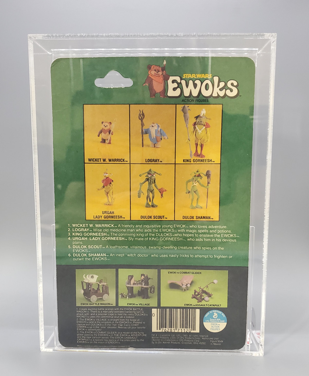 Kenner (1985) Star Wars EWOKS Logray Ewok Medicine Man CAS graded 70+