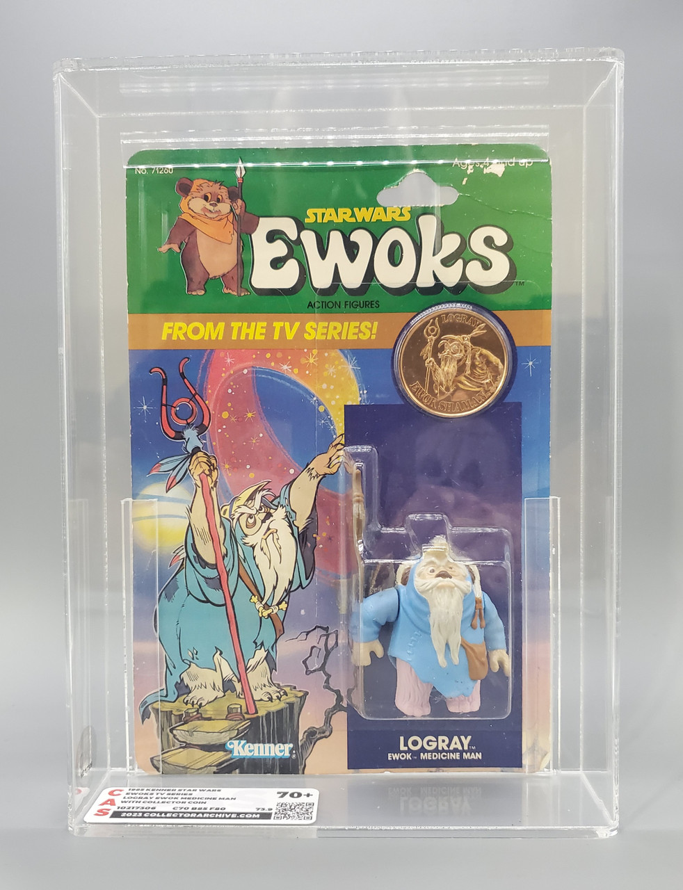 Kenner (1985) Star Wars EWOKS Logray Ewok Medicine Man CAS graded 70+
