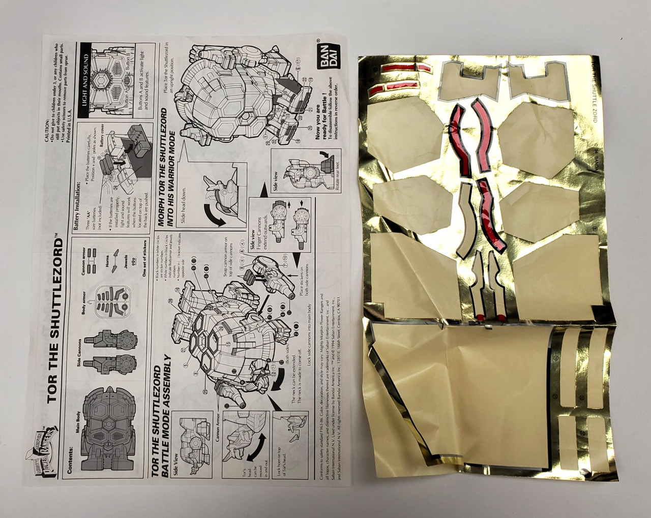 Bandai (1994) MMPR Tor the Shuttlezord