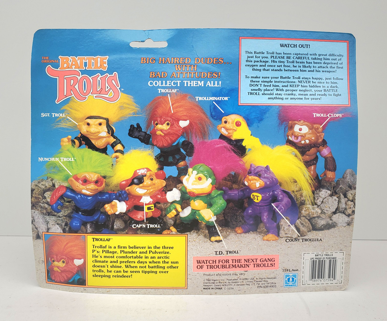 Hasbro 1992 Battle Trolls Officer PaTroll Action Figure Hasbro 1992 Battle Trolls Officer PaTroll Action Figure
