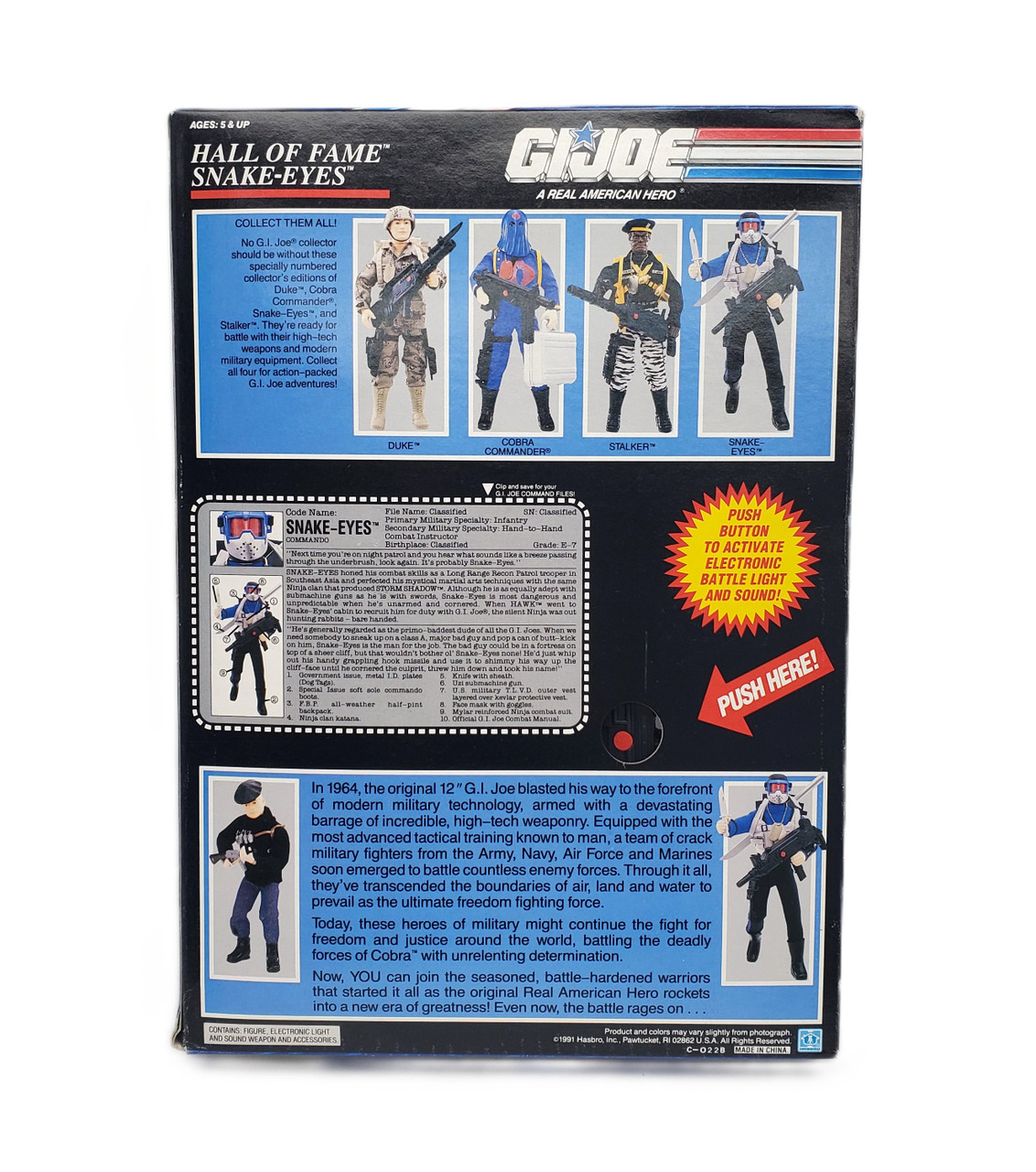 Hasbro (1991)G.I. JOE Hall of Fame Snake Eyes 12