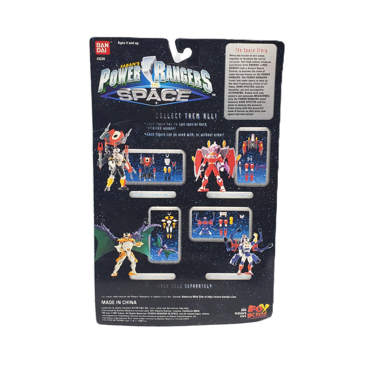 BanDai (1997) Power Rangers SPACE Black Battlized Power Ranger