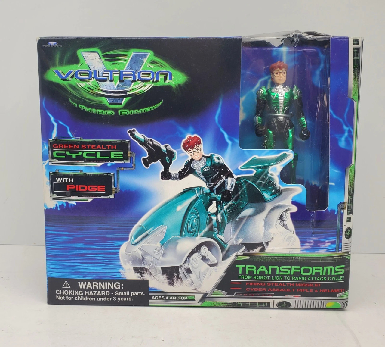 Trendmasters (1999) Voltron The Third Dimension Green Stealth Cycle with Pidge action figure Trendmasters (1999) Voltron The Third Dimension Green Stealth Cycle with Pidge action figure