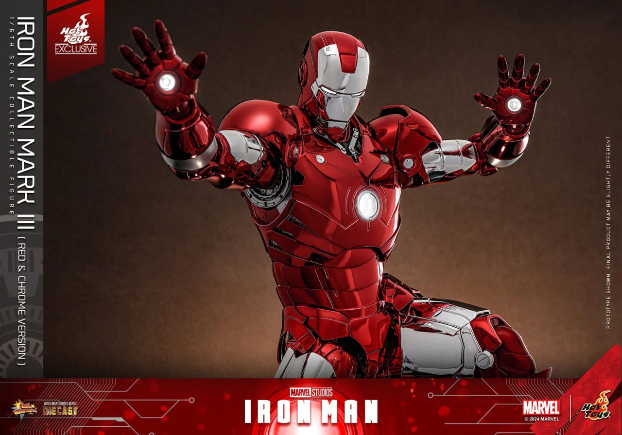 Hot Toys Iron Man Mark III (Red and Chrome) Sixth Scale