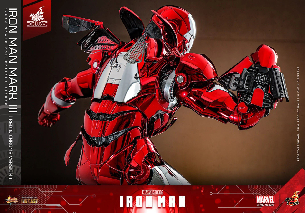 Hot Toys Iron Man Mark III (Red and Chrome) Sixth Scale