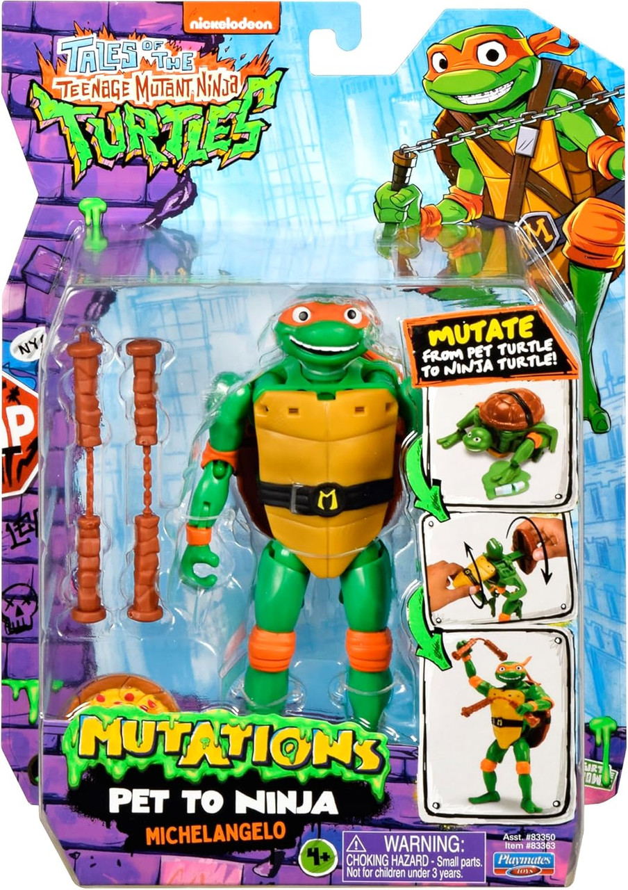 Tales of the TMNT MUTATIONS Michelangelo Pet to Ninja action figure