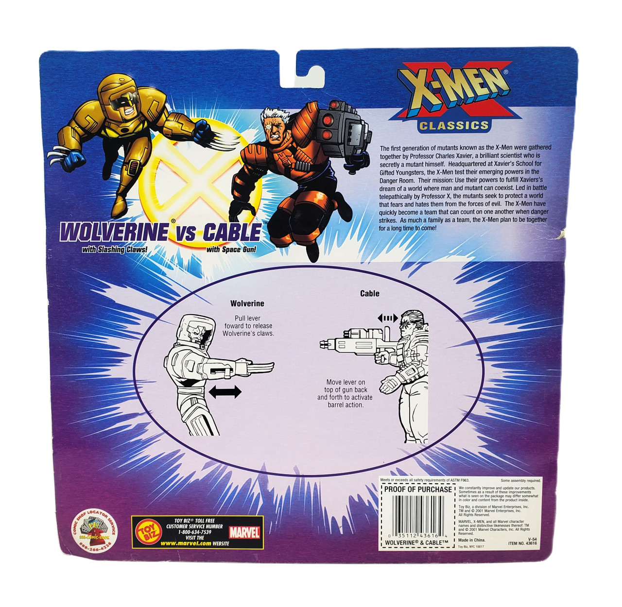 ToyBiz (2001) X-Men Classics Mutant Space Adventures Wolverine and