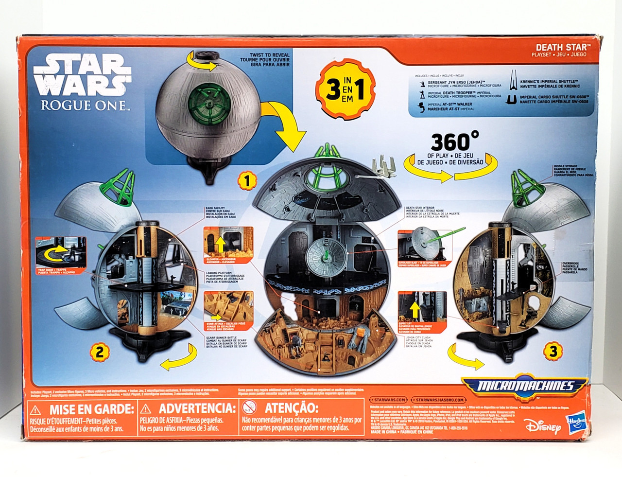 Hasbro (2016) Star Wars Rogue One Micro Machines Death Star playset