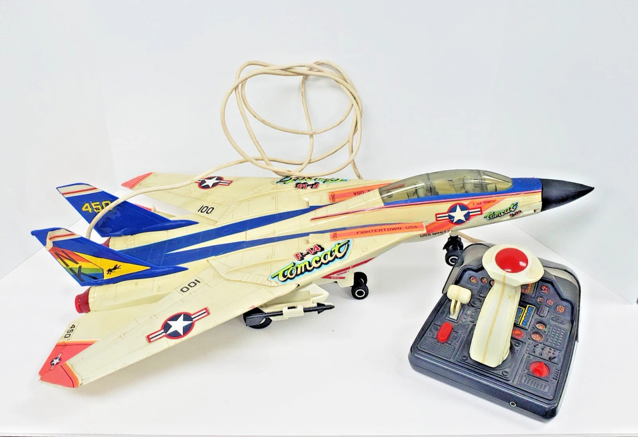 ミリタリー 1:18 F-14 Tomcat Skystriker Gijoe New Bright (1990) GI Joe KO Skystriker N F-14 Tomcat RC Fighter Jet