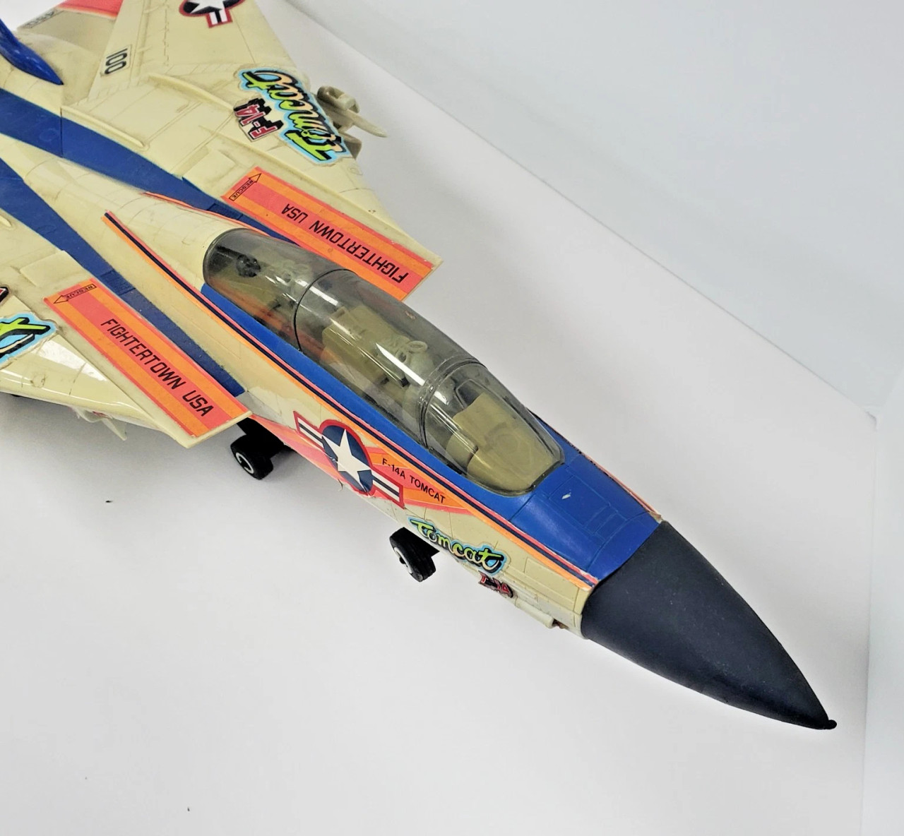 New Bright (1990) GI Joe KO Skystriker N F-14 Tomcat RC Fighter Jet