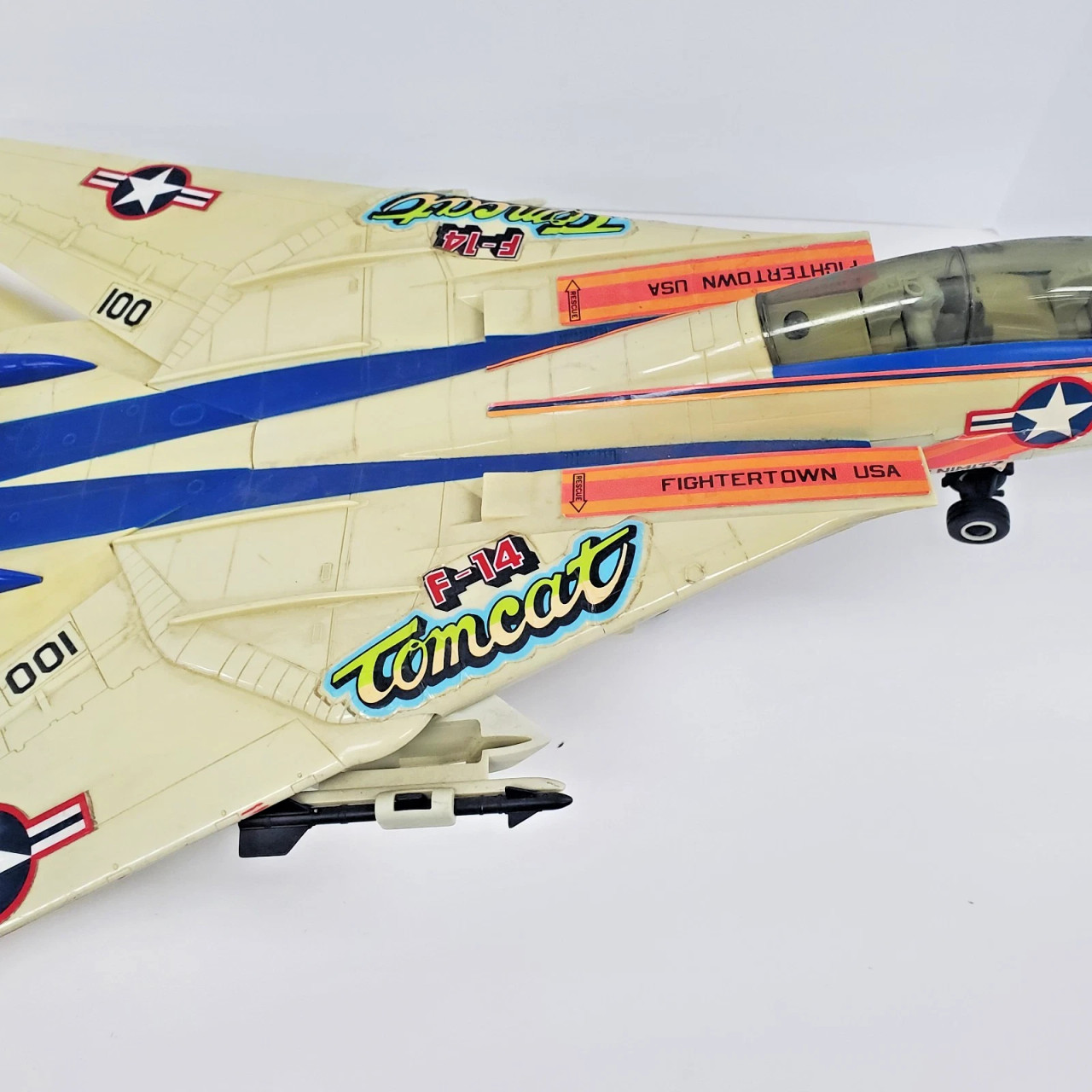 New Bright (1990) GI Joe KO Skystriker N F-14 Tomcat RC Fighter Jet