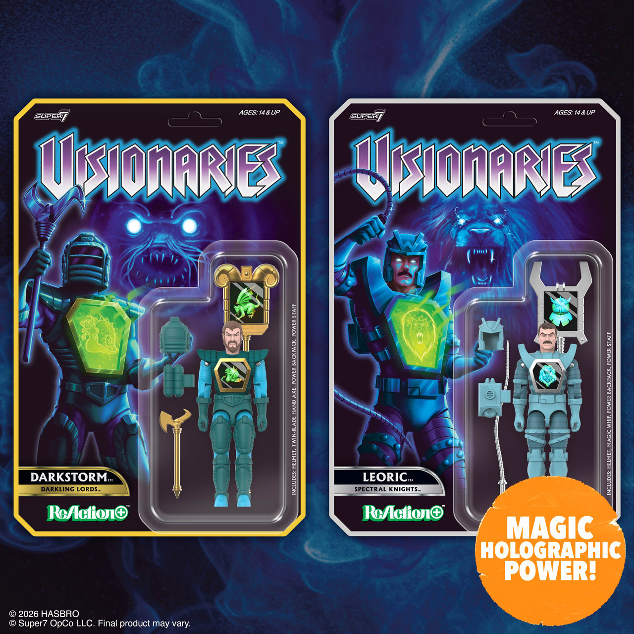 Visionaries ReAction+ Wave 1 Set of 2 Darkstorm and Leoric action