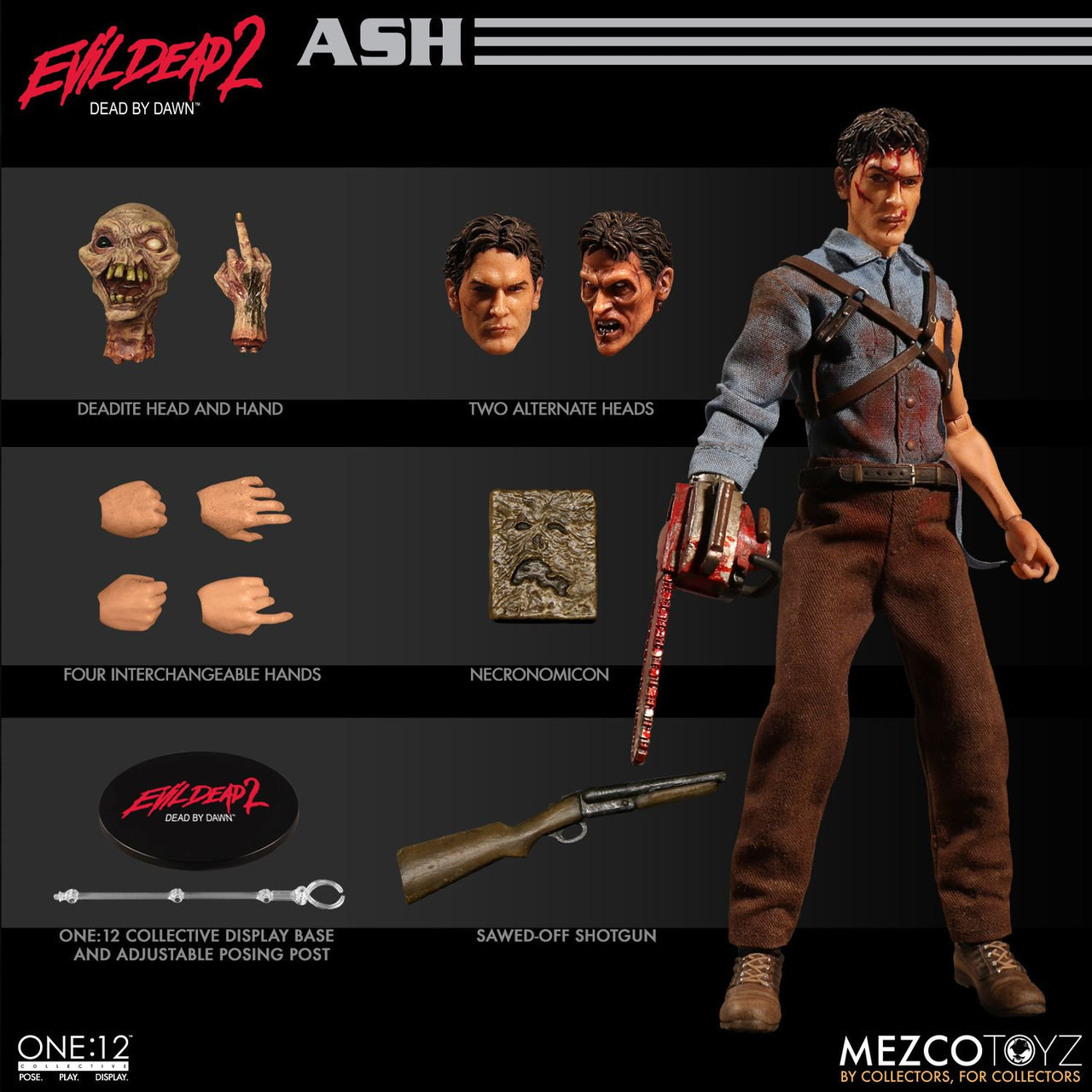 Mezco ONE:12 COLLECTIVE Ash from Evil Dead 2 Open Box